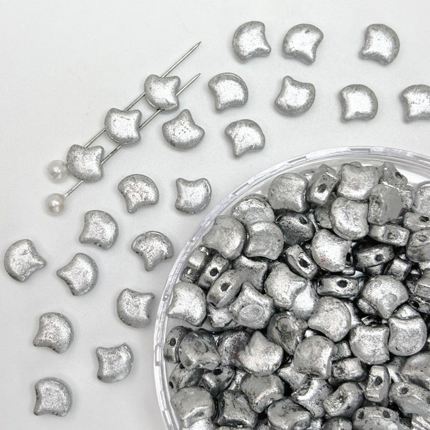(P9) Picasso Style 2-Hole Custom Ginkgo Leaf Beads  for DIY Bracelet Necklace