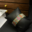 (N15) Tourmaline Glass Diamond-Duo Handmade Bracelet