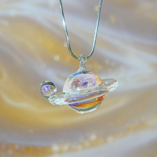 Lampwork Glass Planete Pendant