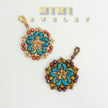 K39 Mandala Teardrop Beaded Pendant