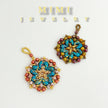 K39 Mandala Teardrop Beaded Pendant