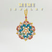 K39 Mandala Teardrop Beaded Pendant
