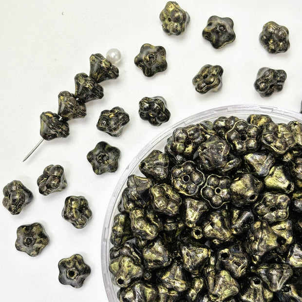 (P7) Picasso Custom Wax Apple Flower Beads for DIY Bracelet Necklace