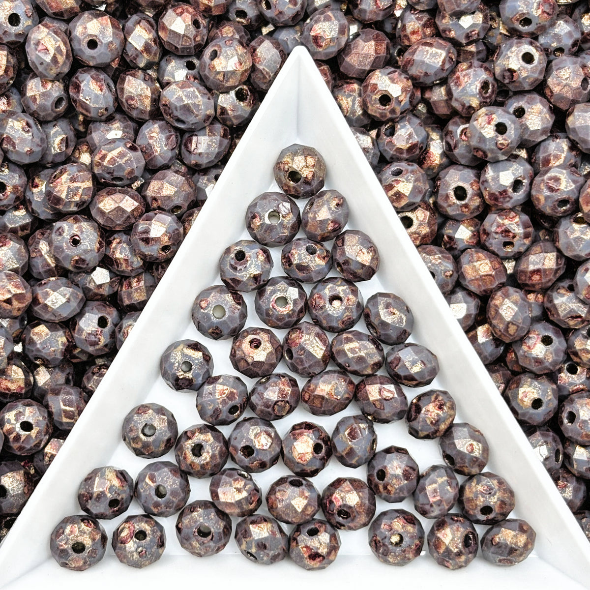 (P15) Picasso 6mm Faceted Cut Round Beads | Jewelry Making Supplies for DIY Bracelets & Necklaces