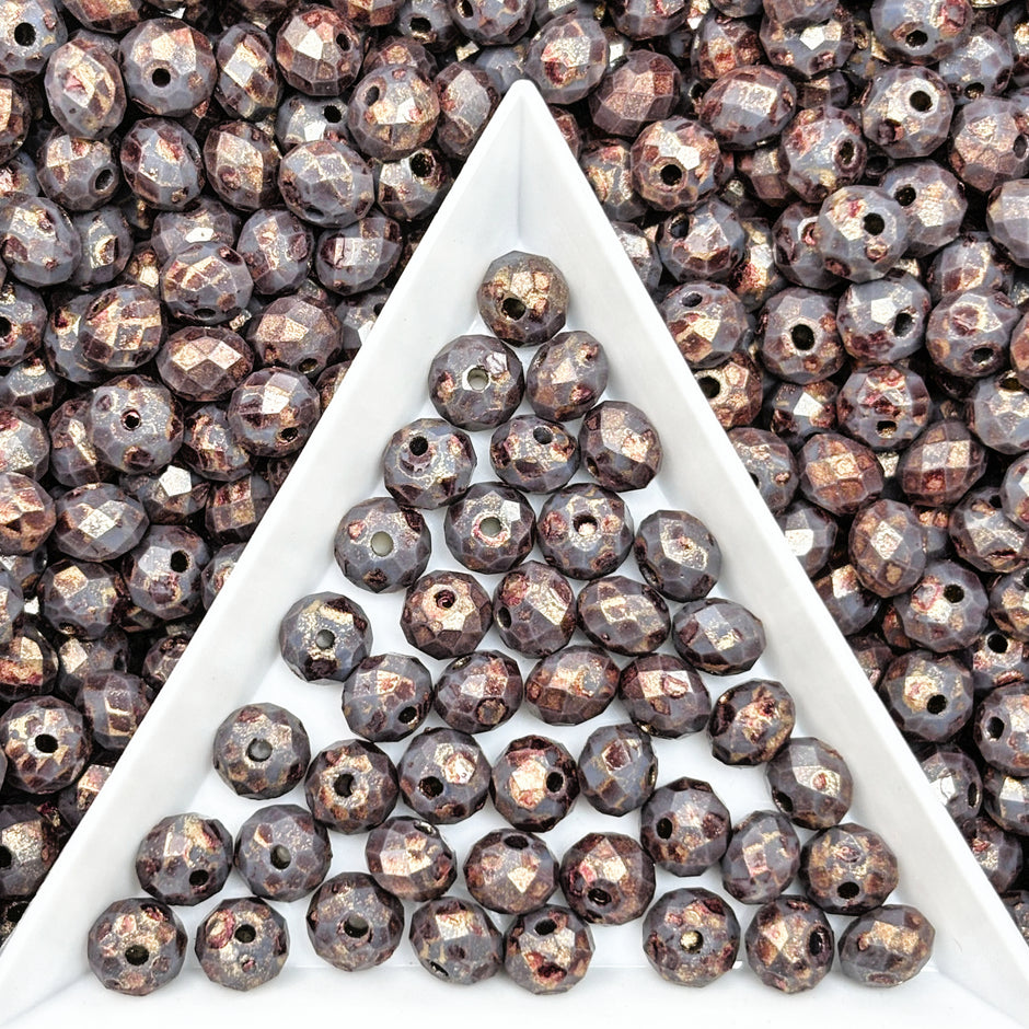 (P15) Picasso 6mm Faceted Cut Round Beads | Jewelry Making Supplies for DIY Bracelets & Necklaces