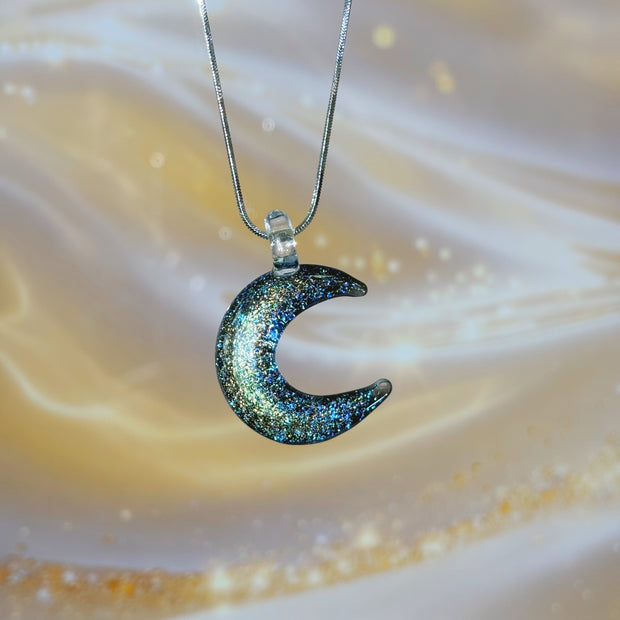 Lampwork Glass Galaxy Moon