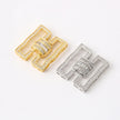(JF10) 18K Gold Pave Zirconium Rectangular Wave Clasp for Multi-row Jewelry Making