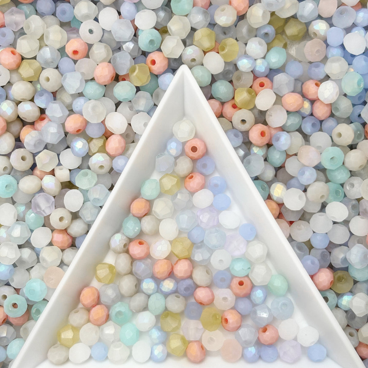 (T16) 4mm Faceted Round Crystal Glass Beads Mix, Limited-Time Promotion Loose Beads for DIY Jewelry Making