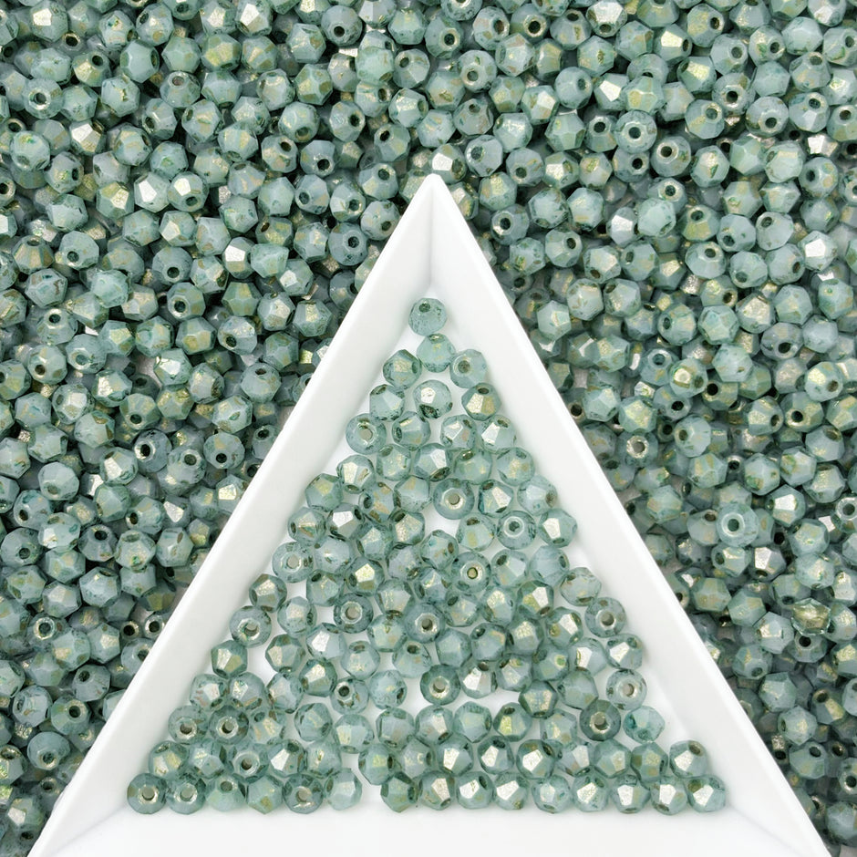 (P18) 3mm Picasso Bicone Beads - DIY Jewelry Making Supplies