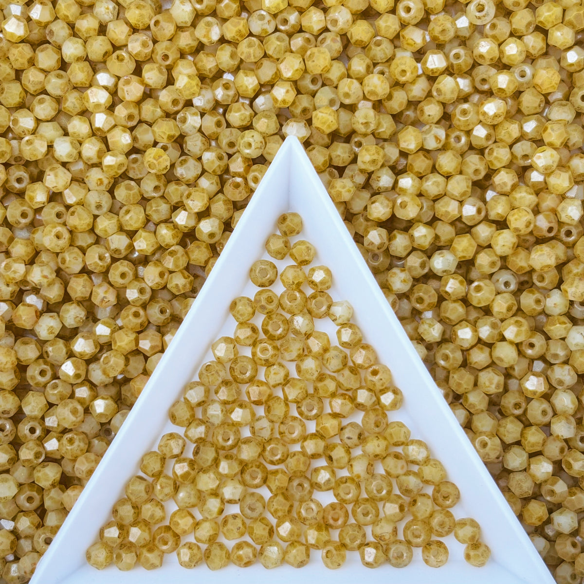 (P18) 3mm Picasso Bicone Beads - DIY Jewelry Making Supplies