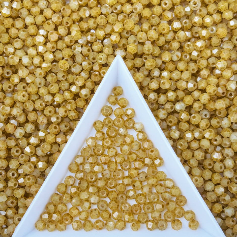 (P18) 3mm Picasso Bicone Beads - DIY Jewelry Making Supplies