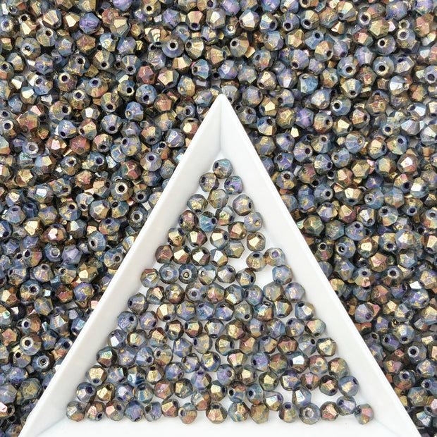 (P18) 3mm Picasso Bicone Beads - DIY Jewelry Making Supplies