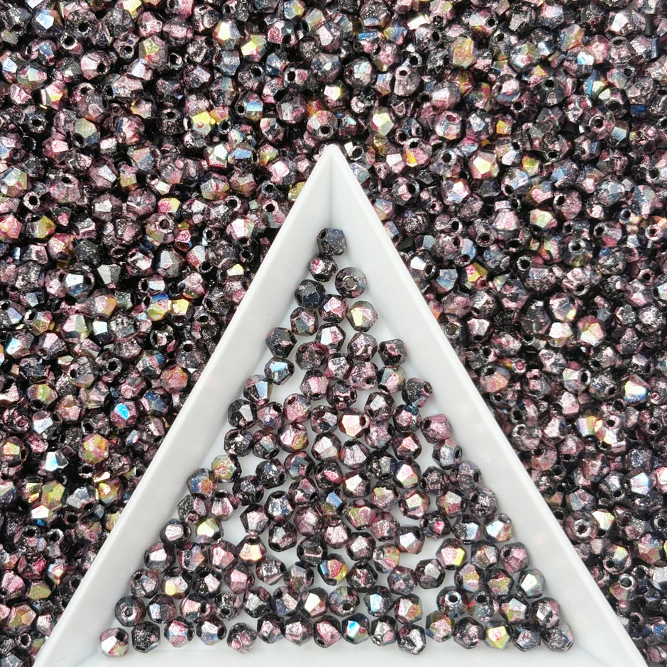 (P18) 3mm Picasso Bicone Beads - DIY Jewelry Making Supplies