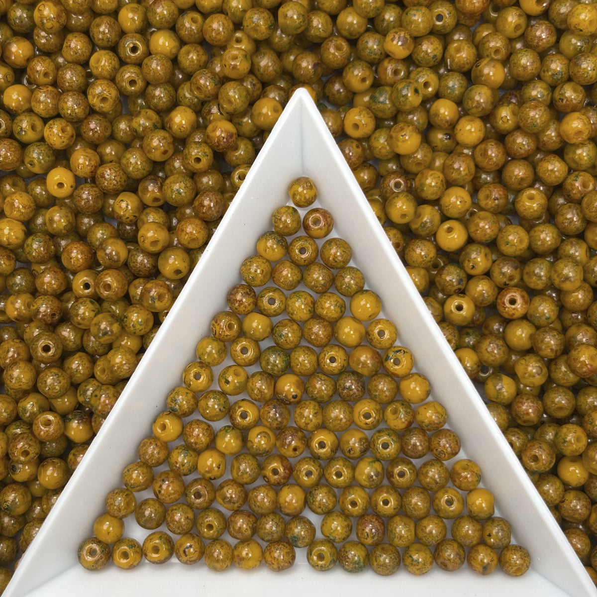 (P4) 3mm Picasso Round Beads, DIY Jewelry Loose Beads