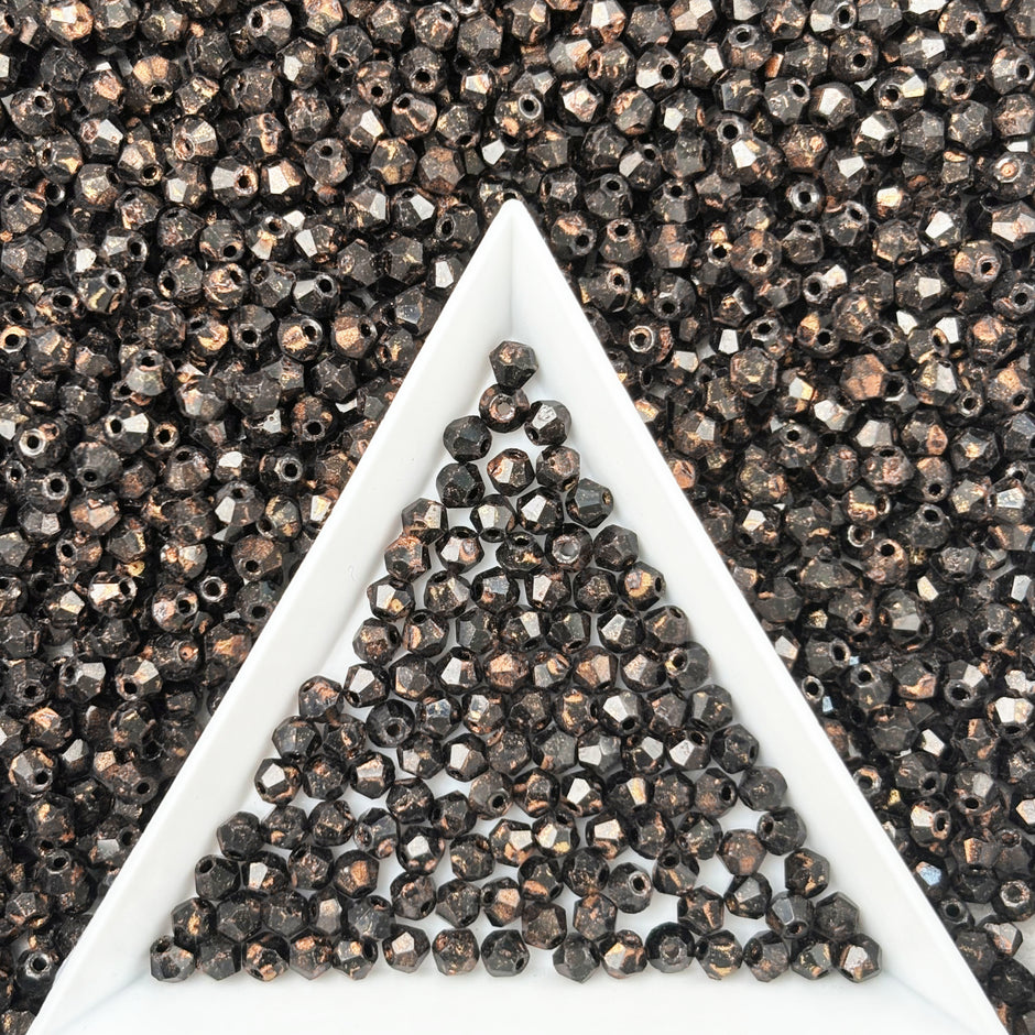 (P18) 3mm Picasso Bicone Beads - DIY Jewelry Making Supplies