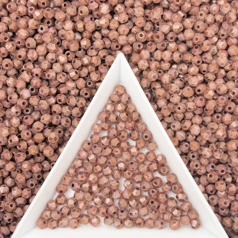 (P18) 3mm Picasso Bicone Beads - DIY Jewelry Making Supplies