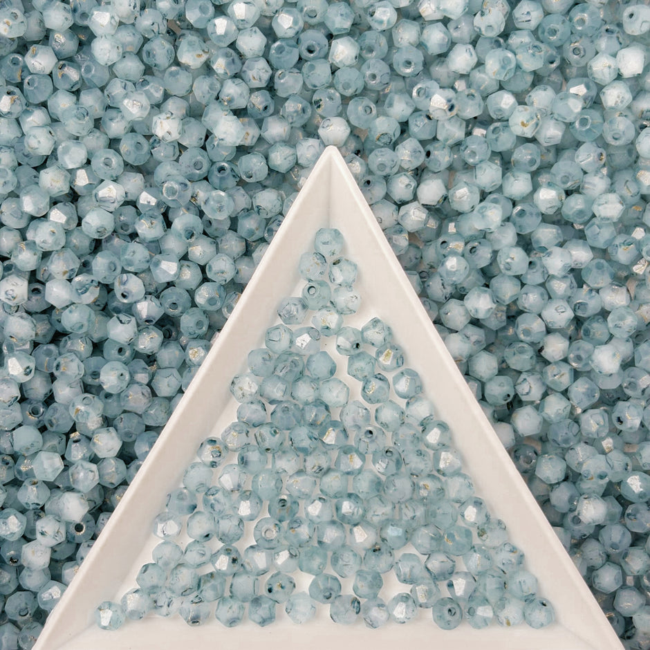 (P18) 3mm Picasso Bicone Beads - DIY Jewelry Making Supplies