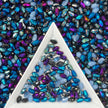 (P19) 3x5mm Glass Teardrop Beads Picasso Finish - Loose Beads for DIY Crafts