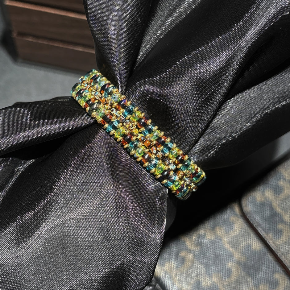 Czech Picasso Super-Duo Bead Bracelet