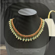 (N20) Ethereal Sway: Nanhong & Turquoise Pearl Drop Necklace (Elegant, highlights movement)