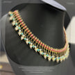 (N20) Ethereal Sway: Nanhong & Turquoise Pearl Drop Necklace (Elegant, highlights movement)