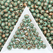 (P15) Picasso 6mm Faceted Cut Round Beads | Jewelry Making Supplies for DIY Bracelets & Necklaces