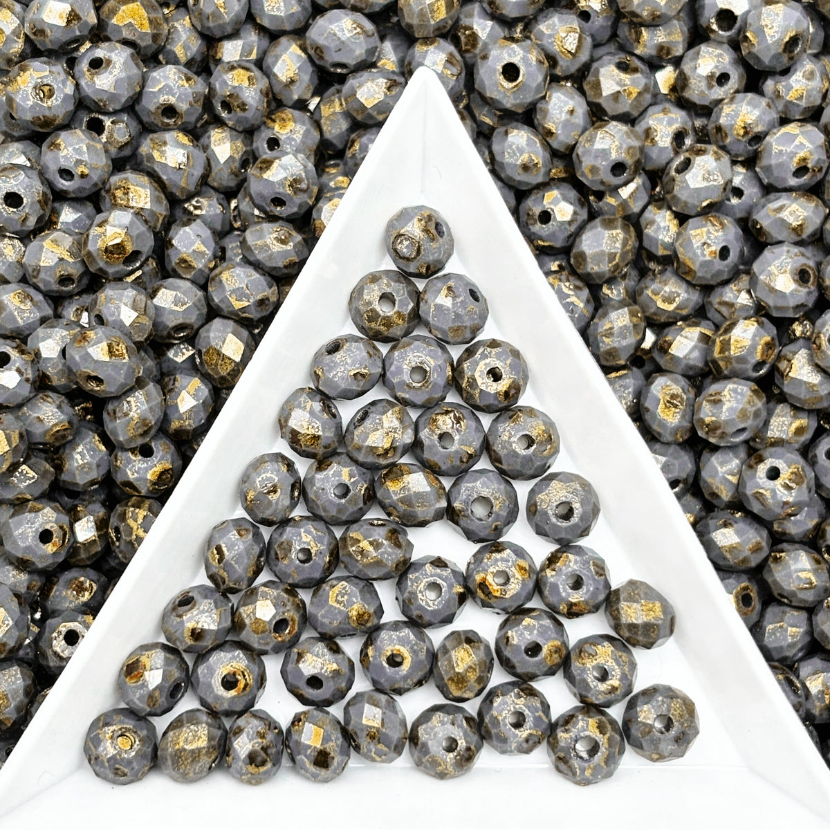 (P15) Picasso 6mm Faceted Cut Round Beads | Jewelry Making Supplies for DIY Bracelets & Necklaces