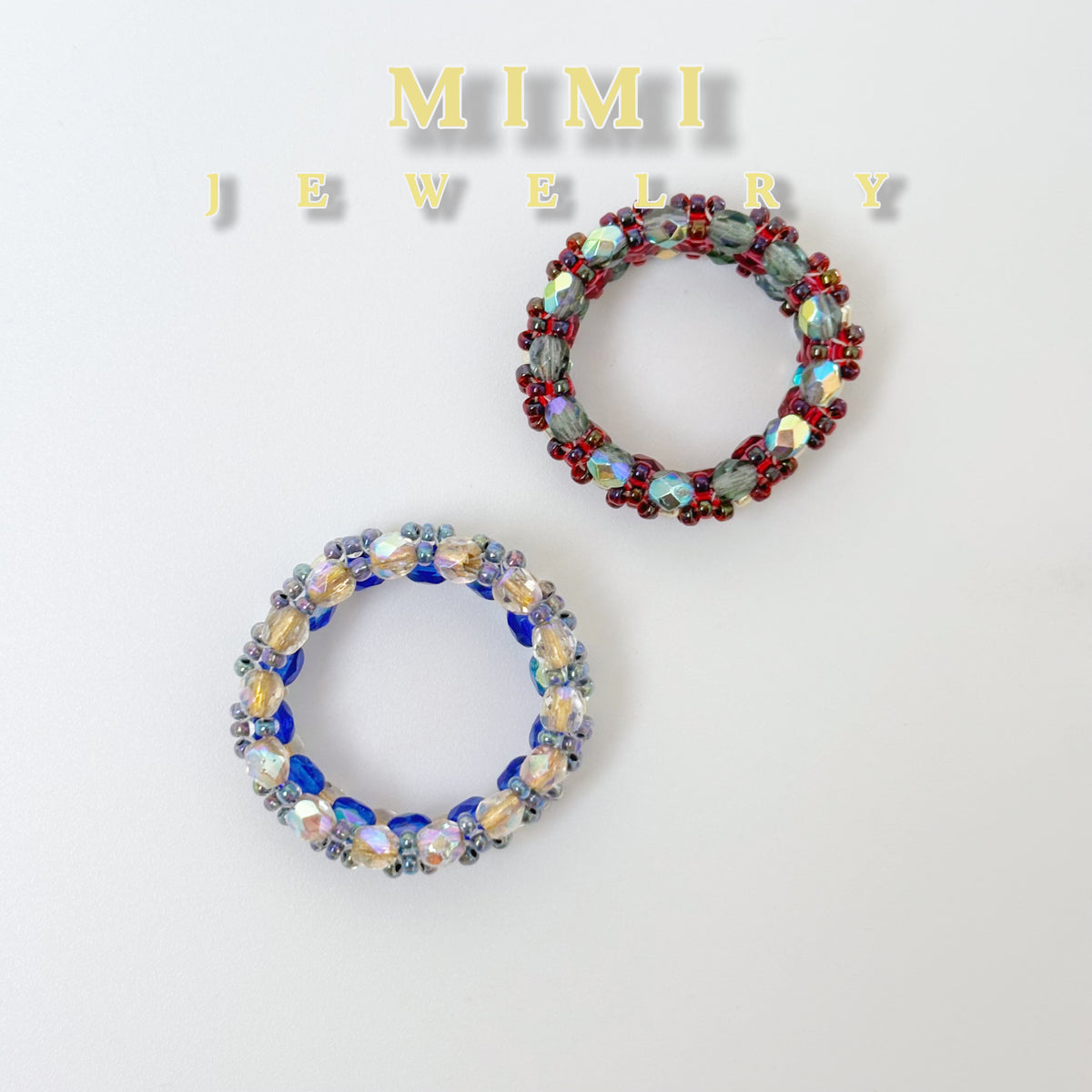 k40 Celestial Sparkle Beaded Band Ring