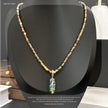 (N23) Picasso Matubo 4mm Style Egypt Car-Touch Czech Glass Necklace