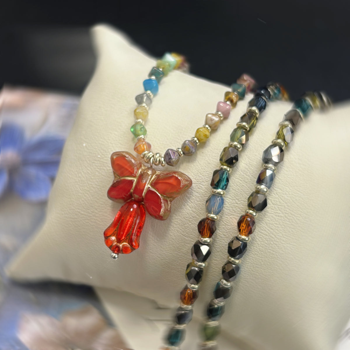 (N25) Dopamine Sweet  Butterfly Style Pendant Necklace