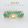 K37 Aurora Dream Beaded Cuff Bracelet