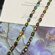 (N26) Summer Pastoral Czech Glass Heart Pendant Handmade Necklace