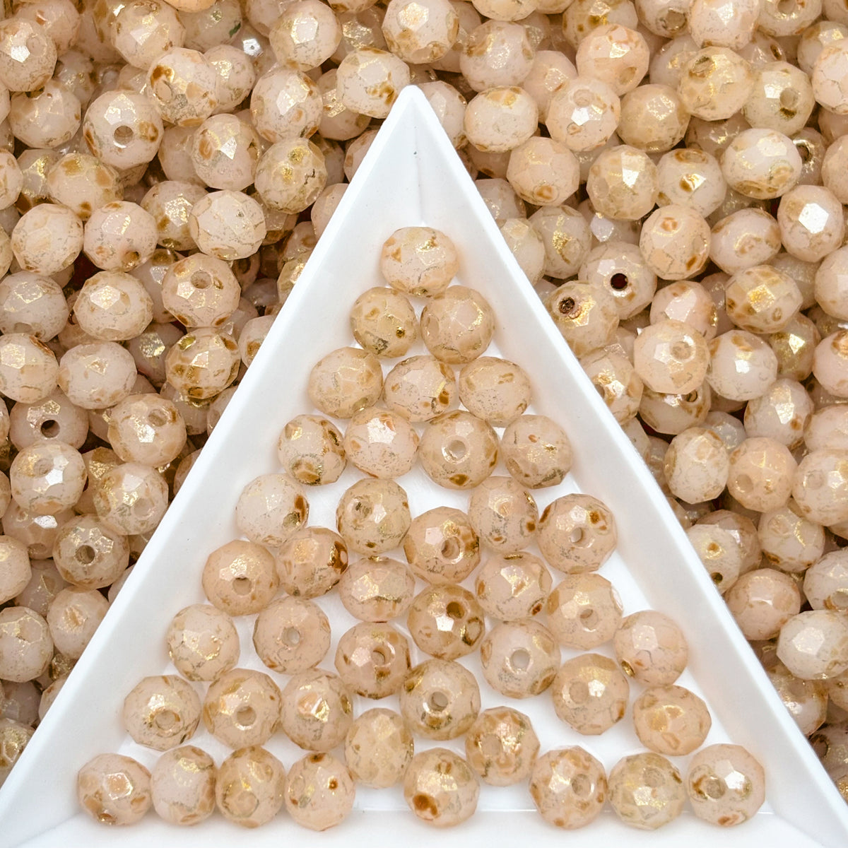 (P15) Picasso 6mm Faceted Cut Round Beads | Jewelry Making Supplies for DIY Bracelets & Necklaces