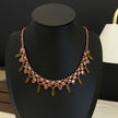 (N27) Iridescent Crimson Gingko Layered Handmade Necklace