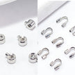 (JF13)18K Gold Jewelry Finishing Kit - Crimp Beads & U-Shape Wire Protectors Set