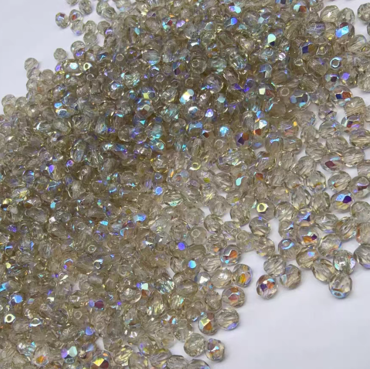 4mm Multi Color Assorted Czech Glass Fire-Polished Beads
