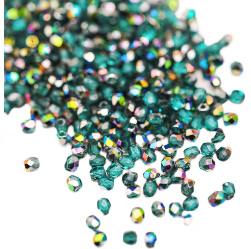 4mm Multi Color Assorted Czech Glass Fire-Polished Beads