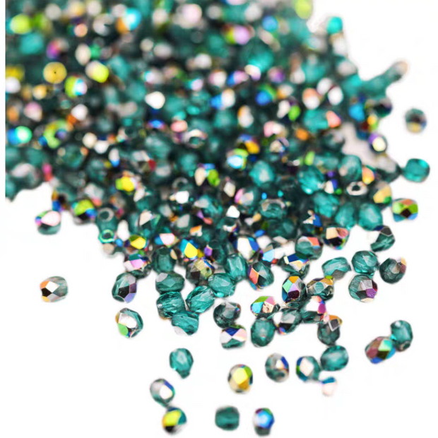 4mm Multi Color Assorted Czech Glass Fire-Polished Beads