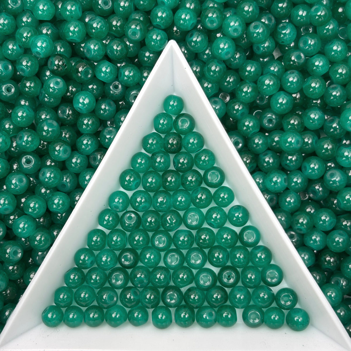 (P5) 4mm Picasso Round Beads, DIY Jewelry Loose Beads
