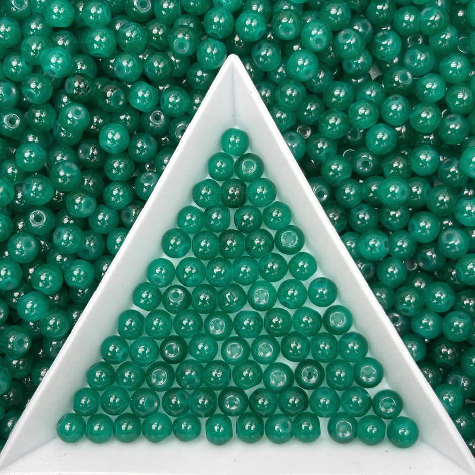 (P5) 4mm Picasso Round Beads, DIY Jewelry Loose Beads