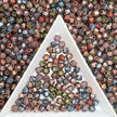 (P12) Mixed 4mm Picasso Bicone Glass Beads | Retro Customized colours for Jewelry Making