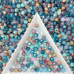 (T16) 4mm Faceted Round Crystal Glass Beads Mix, Limited-Time Promotion Loose Beads for DIY Jewelry Making