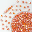 (T18) 4mm Crystal Glass Square Beads, Diagonal Hole Faceted Beads for Jewelry Making DIY