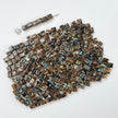 4mm Transparent Amber Picasso Czech Glass Square Beads for Jewelry Making