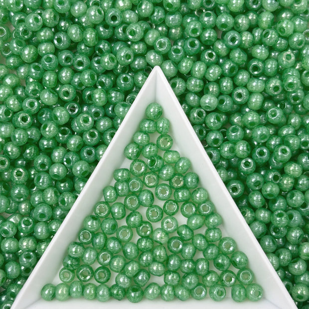 (T19) 4mm Glass Seed Beads, Marble & Jelly Loose Beads for Jewelry Making DIY