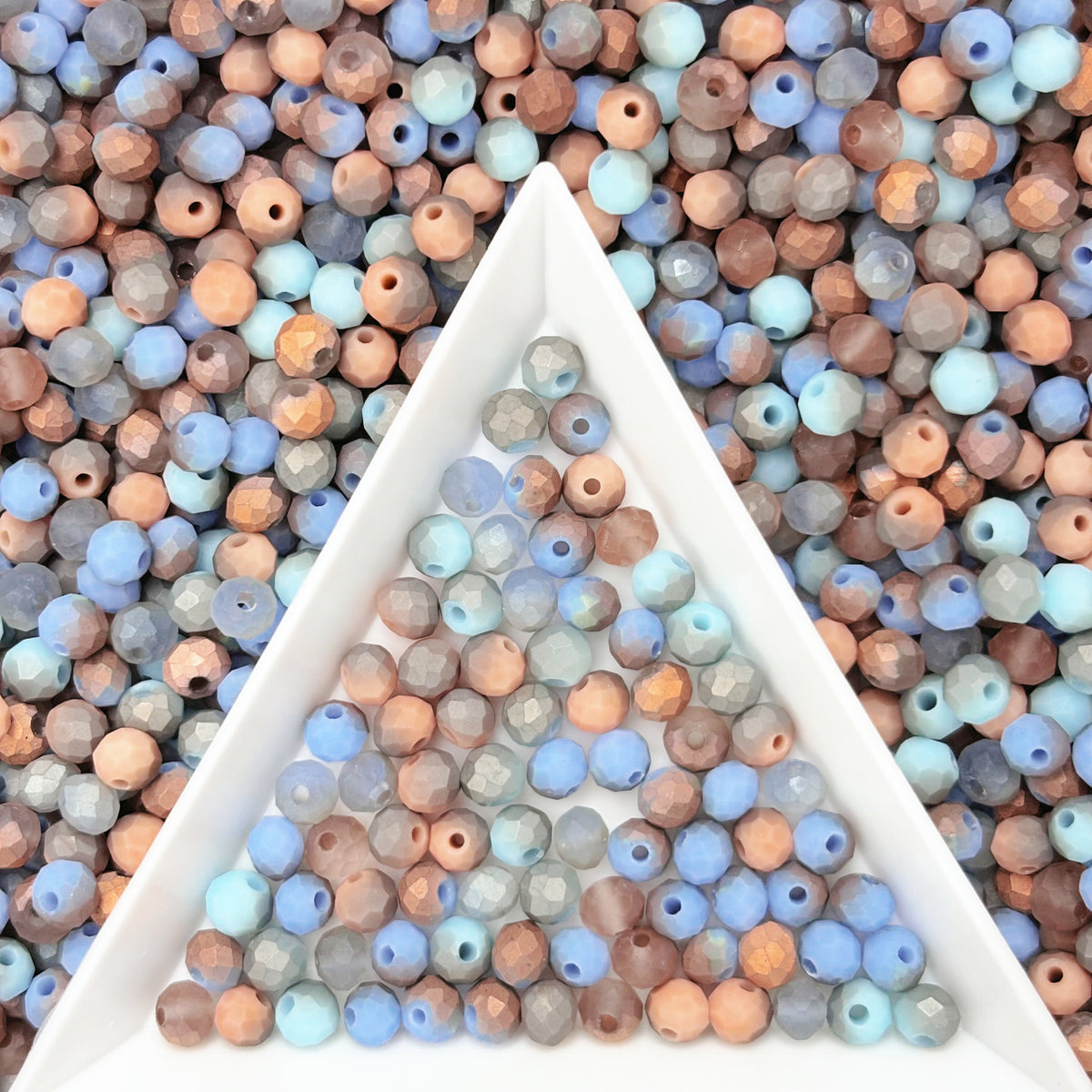 (T16) 4mm Faceted Round Crystal Glass Beads Mix, Limited-Time Promotion Loose Beads for DIY Jewelry Making