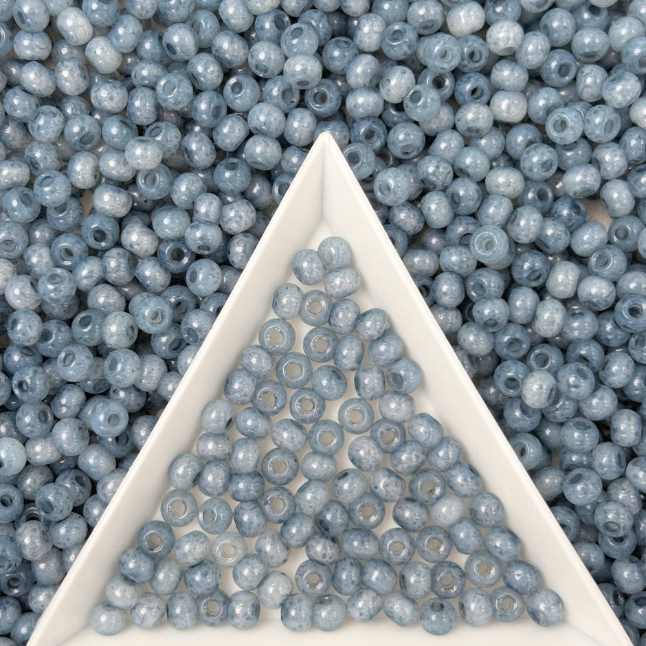 (T19) 4mm Glass Seed Beads, Marble & Jelly Loose Beads for Jewelry Making DIY