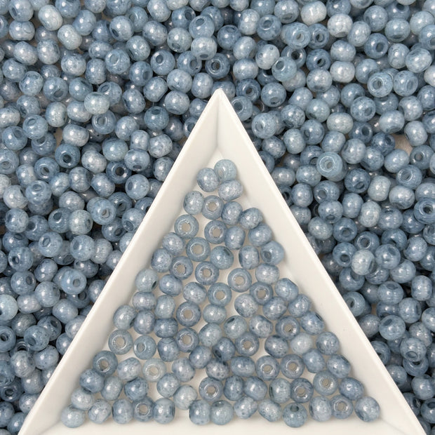 (T19) 4mm Glass Seed Beads, Marble & Jelly Loose Beads for Jewelry Making DIY