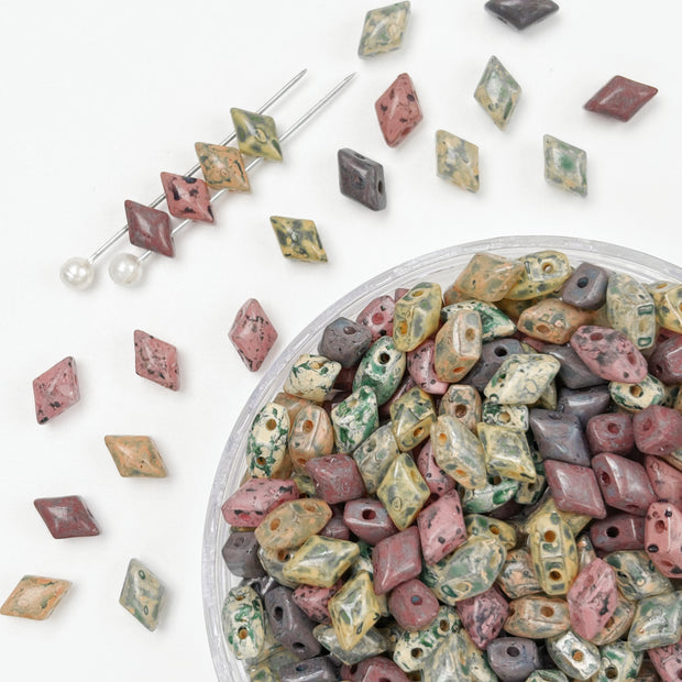 (T13) Promotion 5*8mm Picasso Diamond-Duo Loose Beads For Jewelry Making