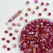 (T17) 4mm Square Crystal Glass Beads with Regular Hole - Craft Beads for Jewelry DIY